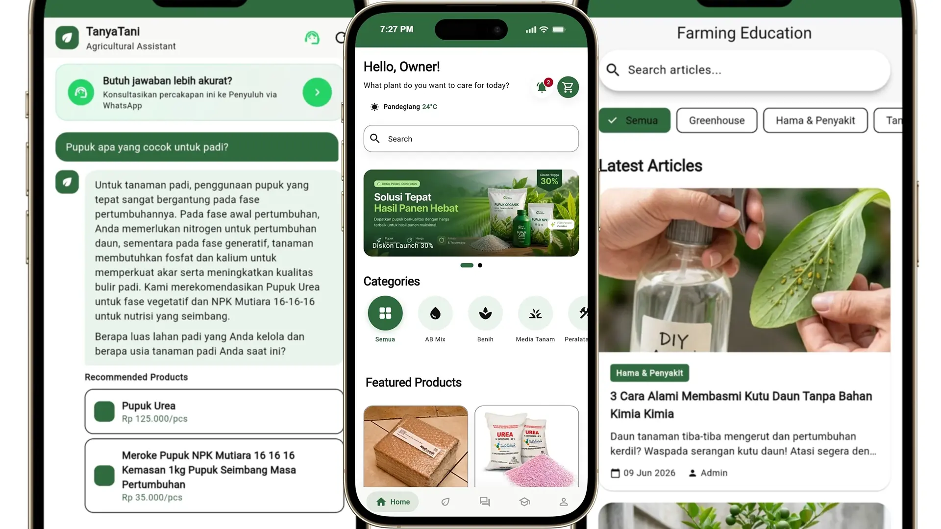 Umah Tani Mobile App mockup